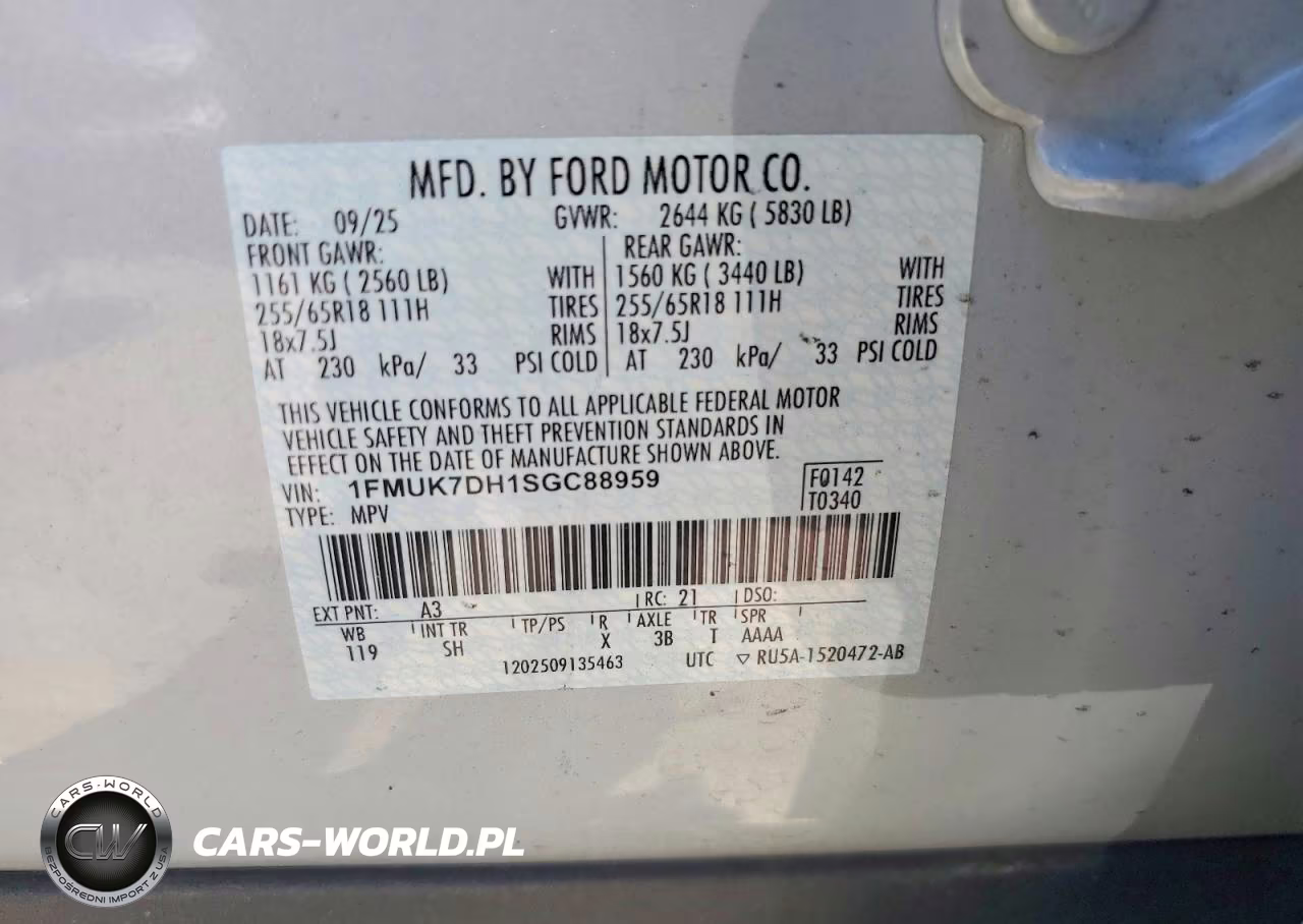2025 Ford Explorer Active VIN:1FMUK7DH1SGC88959 - 12