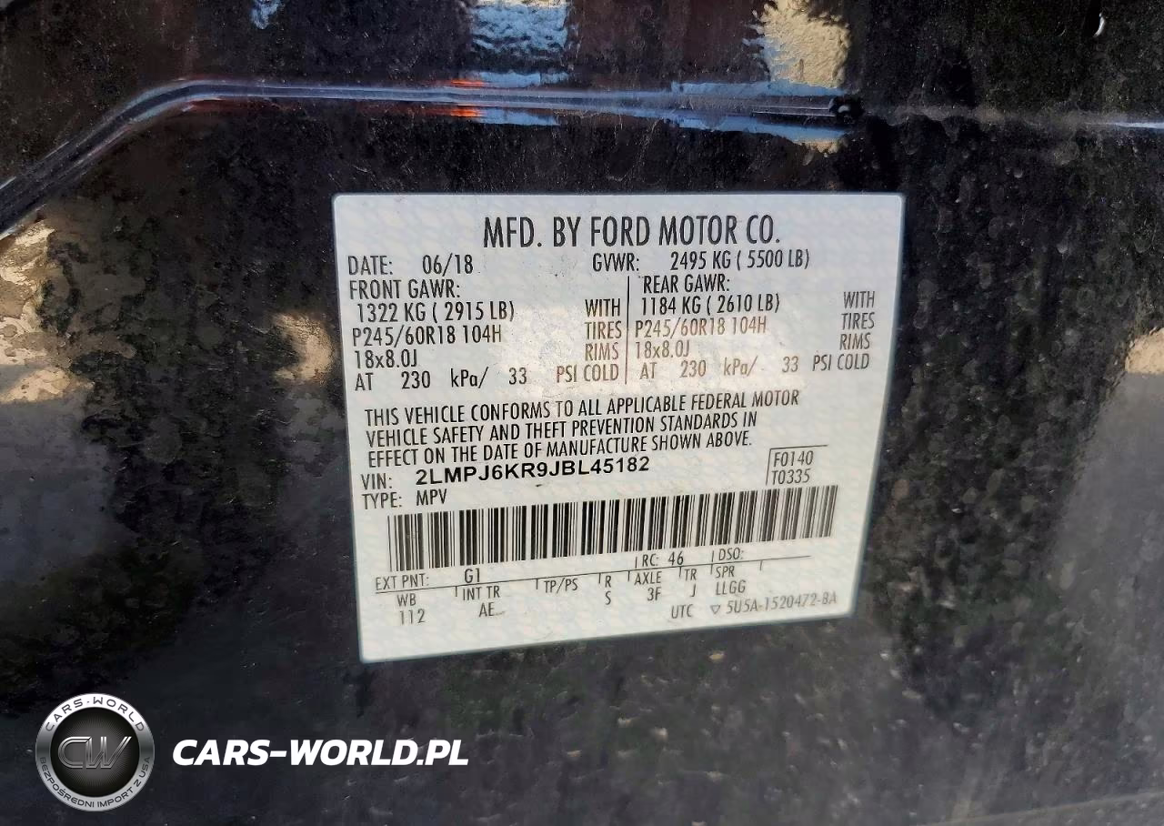 2018 Lincoln Mkx Select VIN:2LMPJ6KR9JBL45182 - 14