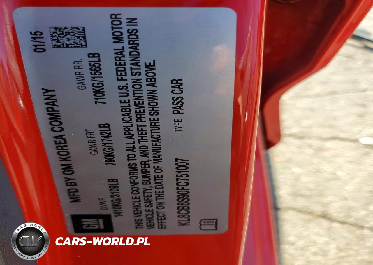 2015 Chevrolet Spark Ls VIN:KL8CB6S90FC751007 - 12