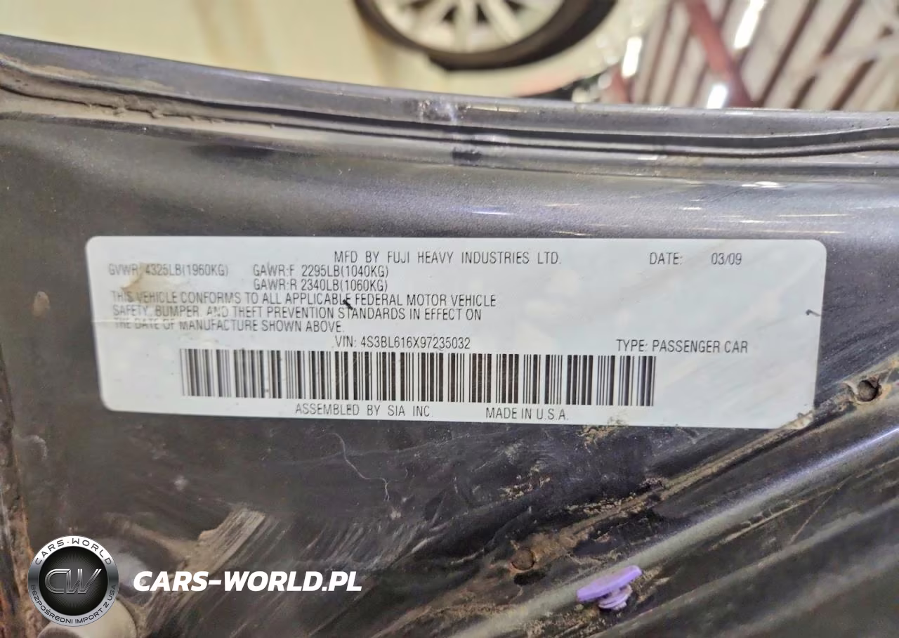 2009 Subaru Legacy 2.5I VIN:4S3BL616X97235032 - 13
