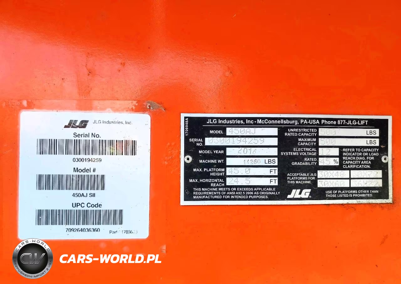 2017 Jlg 450Aj Boom Lift VIN:0300194259 - 10