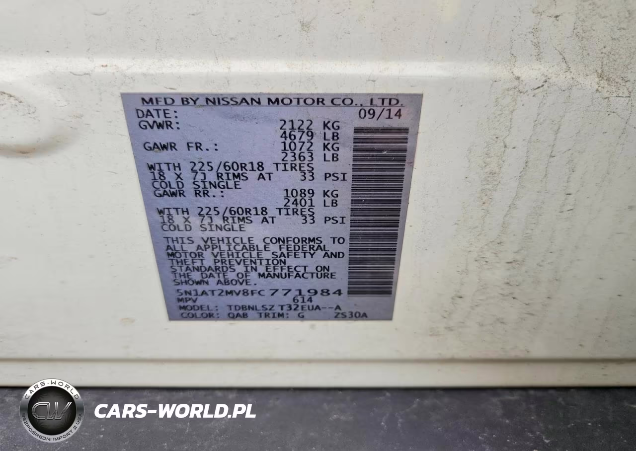 2015 Nissan Rogue Sl VIN:5N1AT2MV8FC771984 - 12