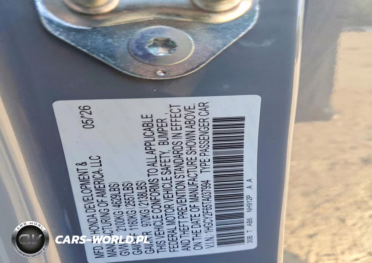 2026 Honda Accord Hybrid Exl VIN:1HGCY2F65TA037994 - 12