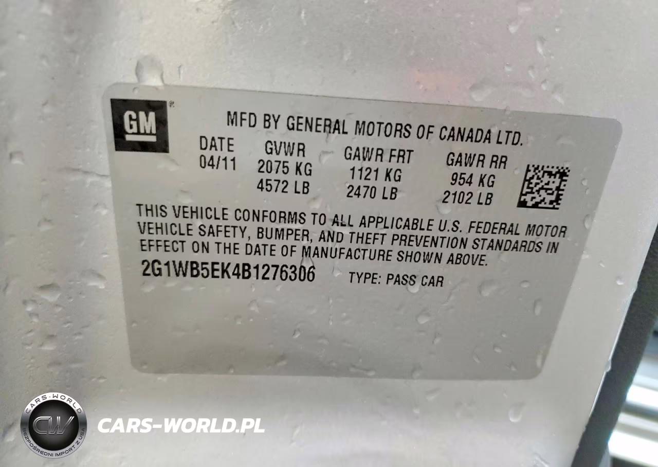 2011 Chevrolet Impala Lt VIN:2G1WB5EK4B1276306 - 12