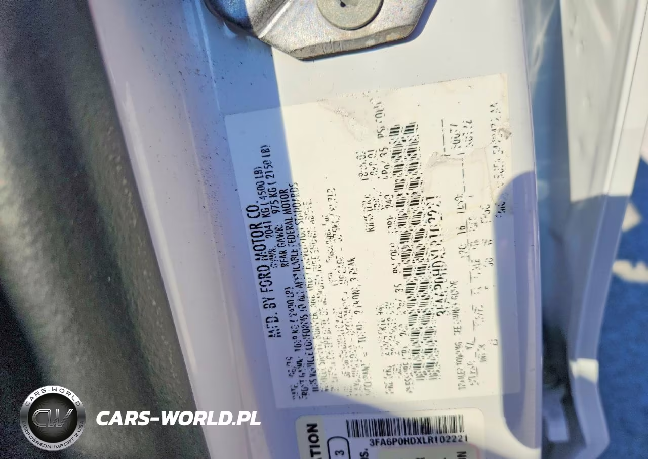 2020 Ford Fusion Se VIN:3FA6P0HDXLR102221 - 12
