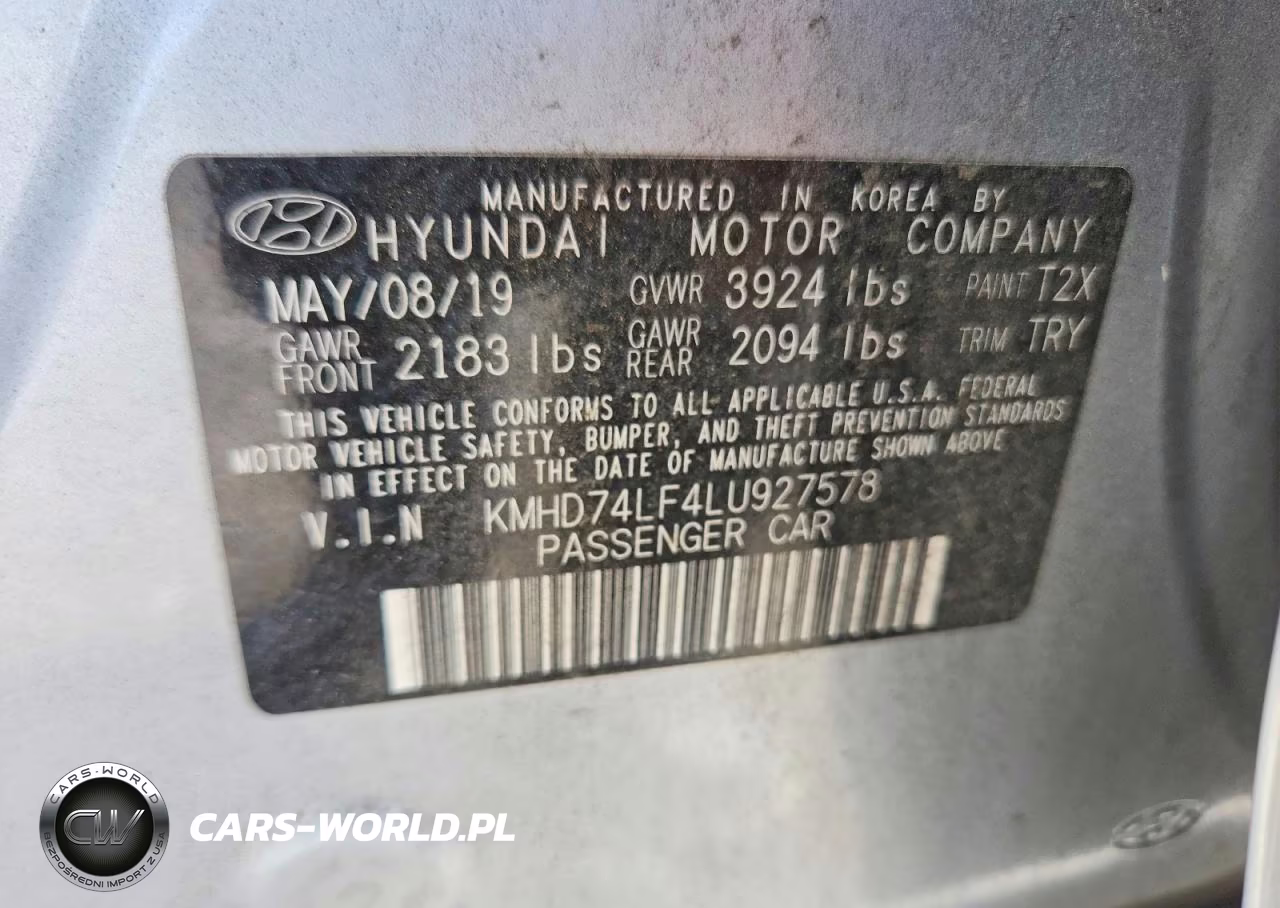 2020 Hyundai Elantra Se VIN:KMHD74LF4LU927578 - 12