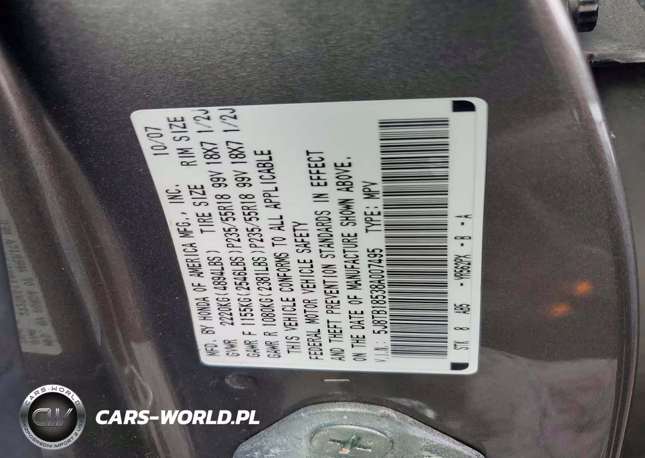 2008 Acura Rdx Technology VIN:5J8TB18538A007495 - 13