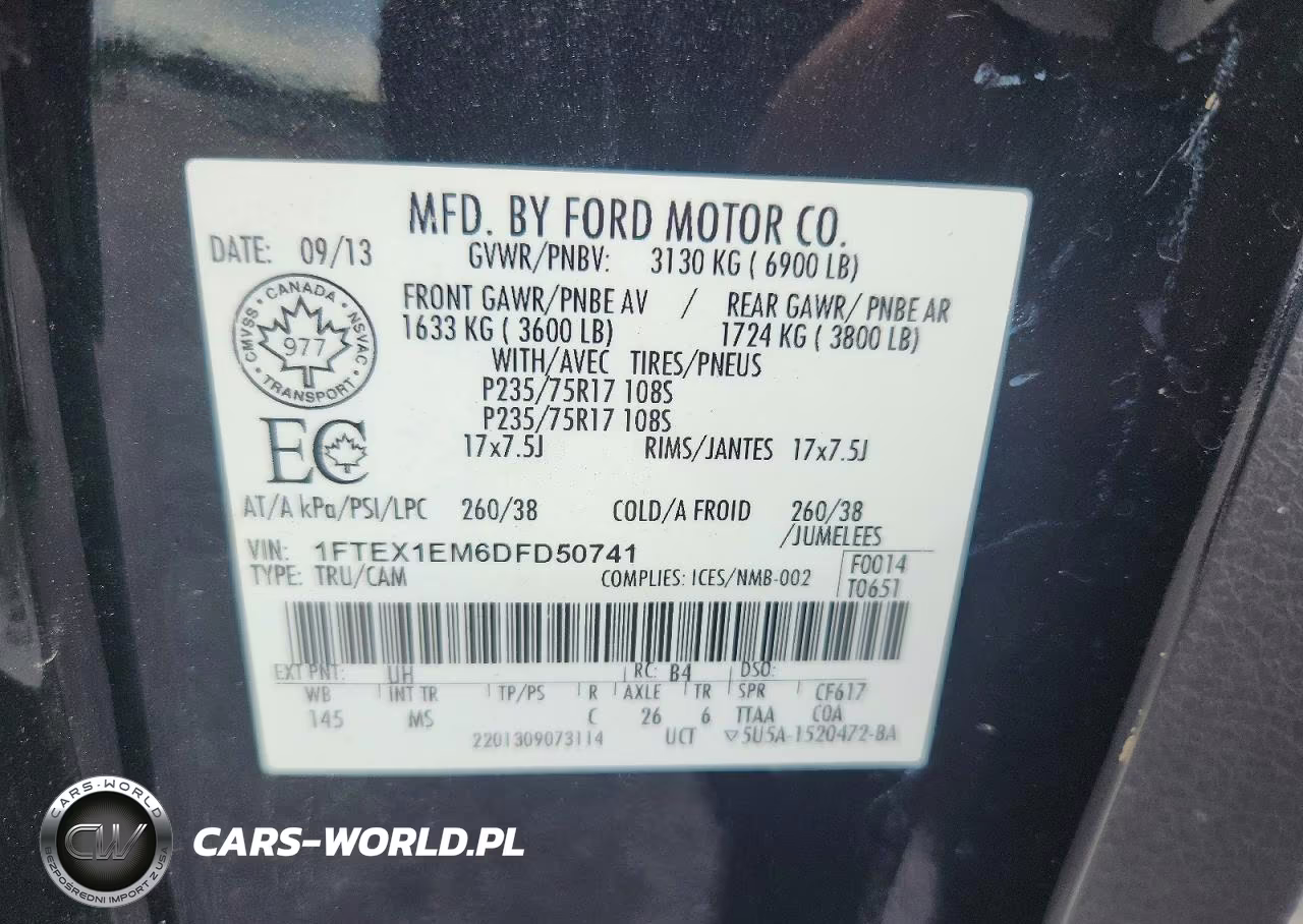 2013 Ford F150 Super Cab VIN:1FTEX1EM6DFD50741 - 12
