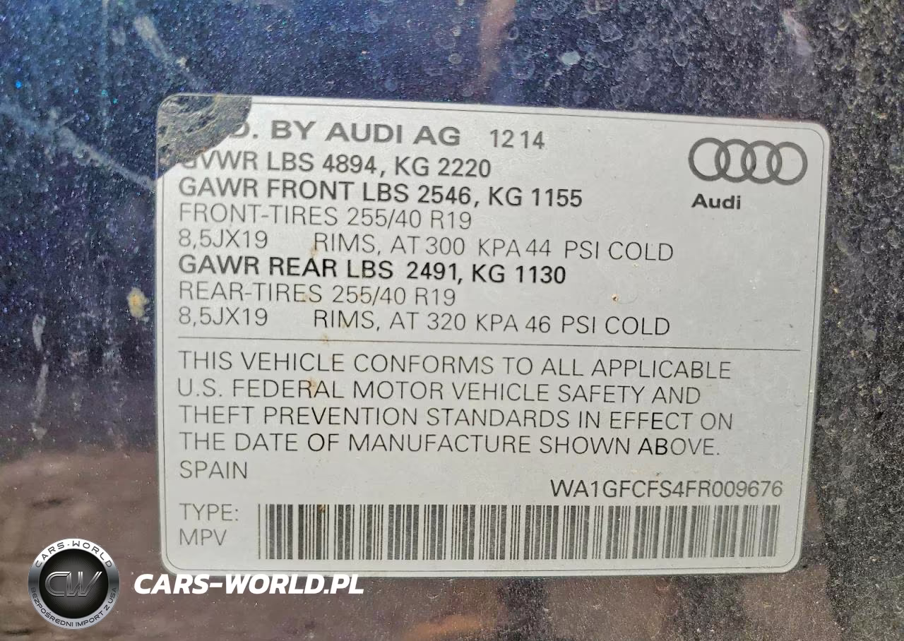 2015 Audi Q3 Prestige VIN:WA1GFCFS4FR009676 - 13