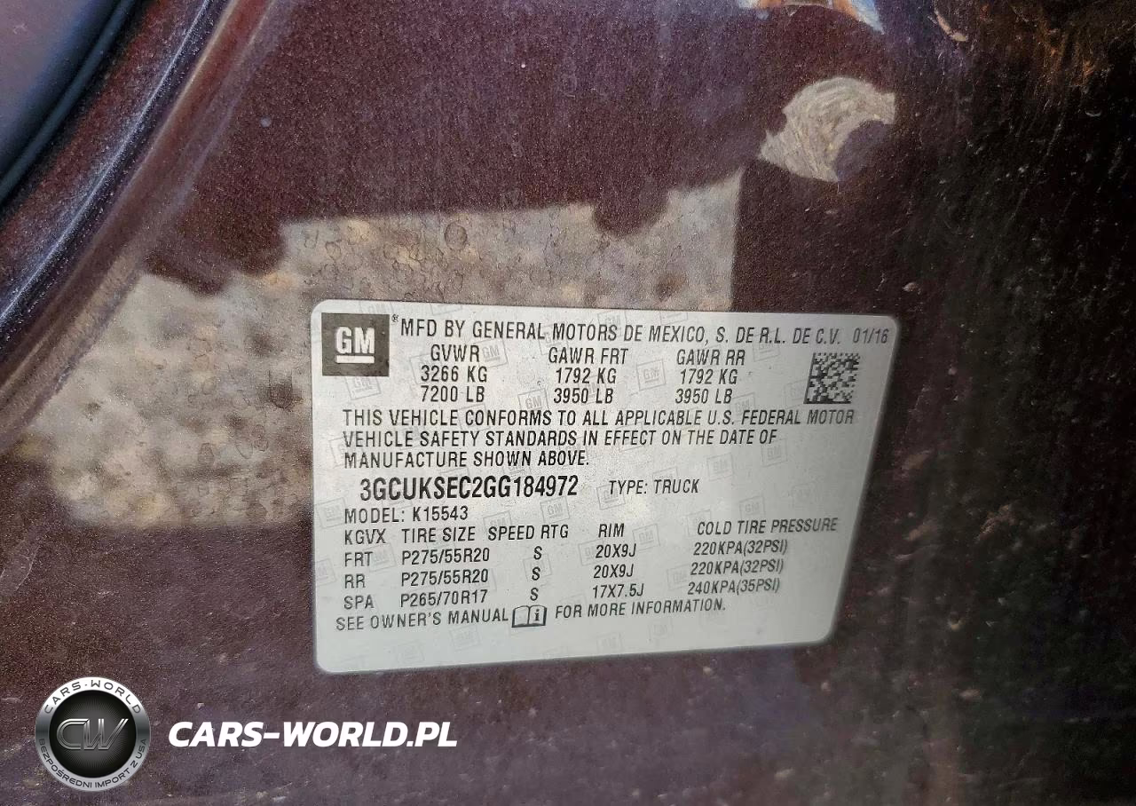 2016 Chevrolet Silverado K1500 Ltz VIN:3GCUKSEC2GG184972 - 12