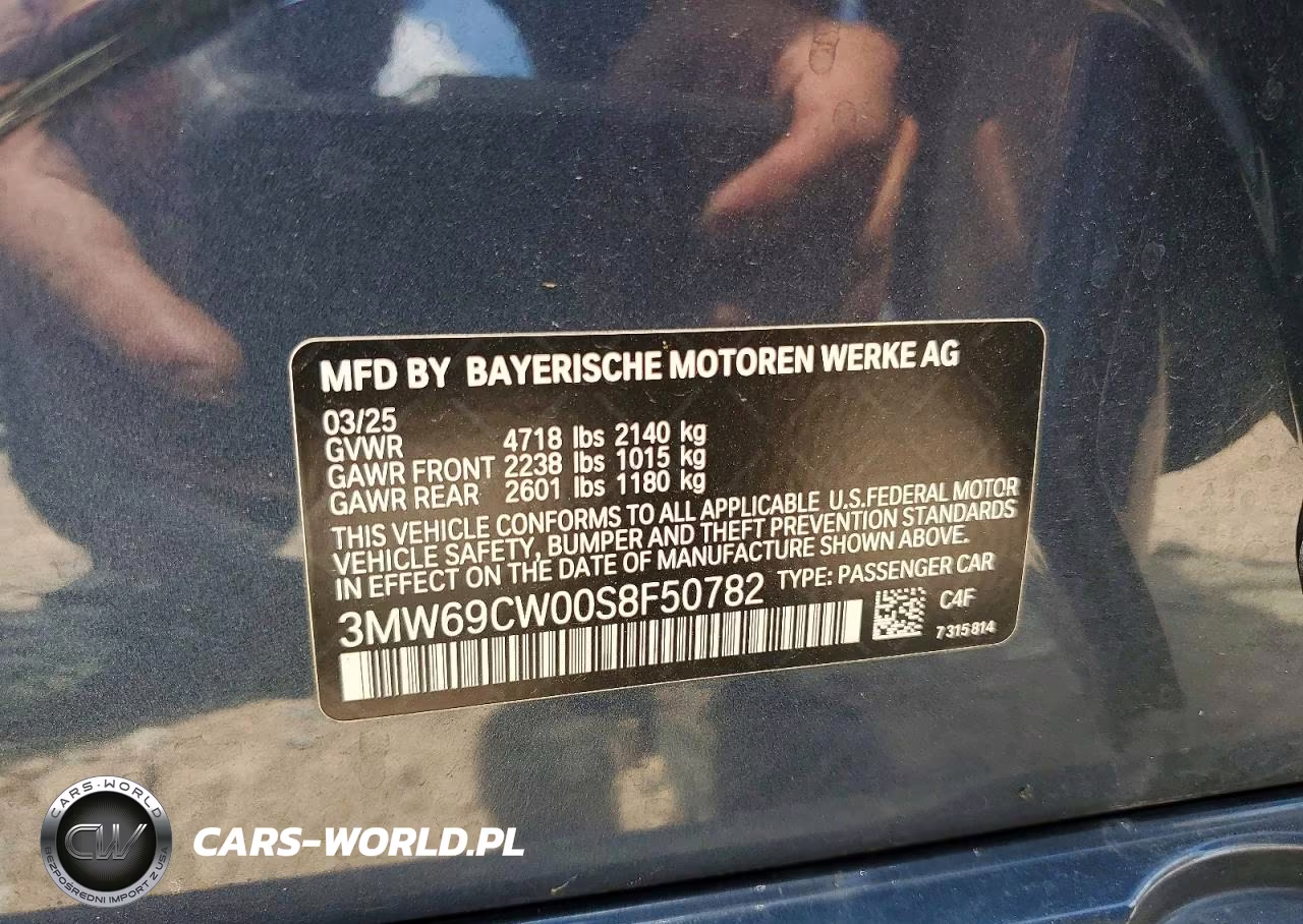 2025 BMW 330I VIN:3MW69CW00S8F50782 - 12