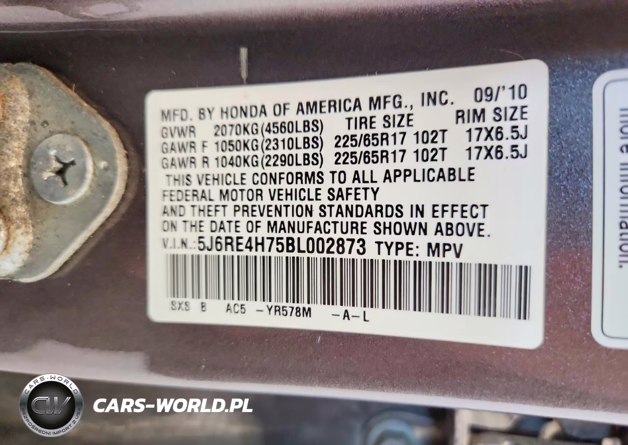 2011 Honda Cr-V Exl VIN:5J6RE4H75BL002873 - 14