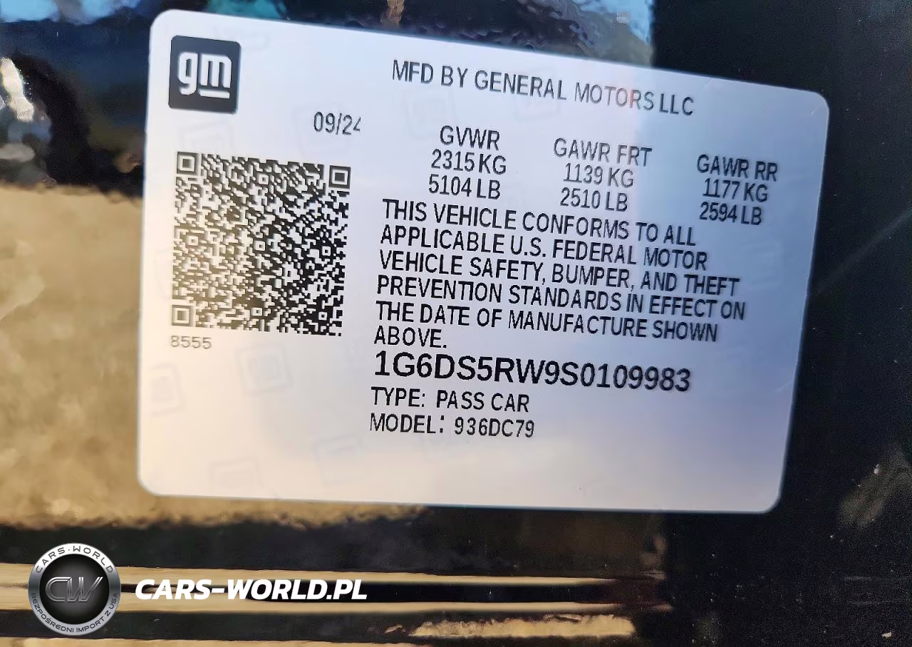 2025 Cadillac Ct5 Premium Luxury VIN:1G6DS5RW9S0109983 - 12
