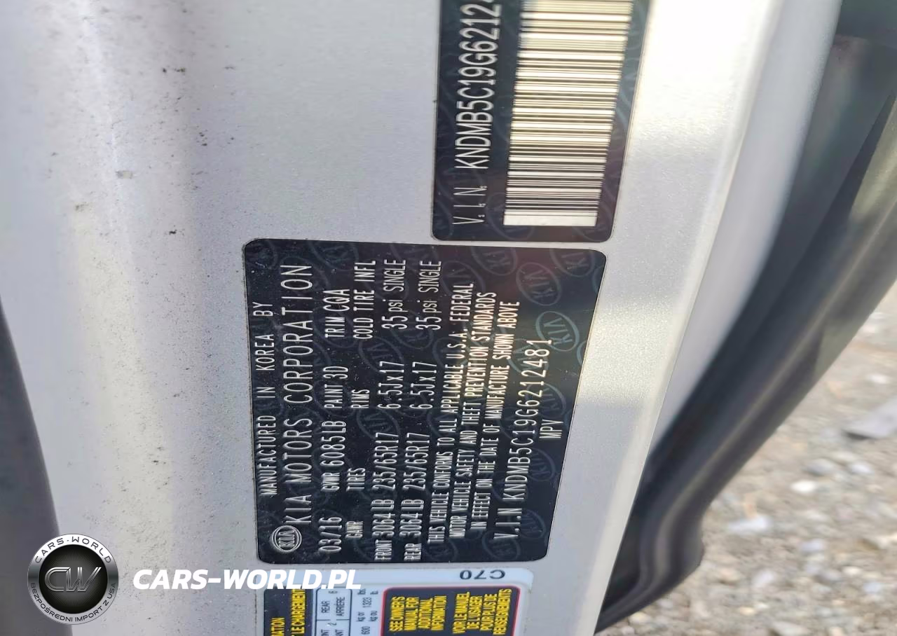 2016 Kia Sedona Lx VIN:KNDMB5C19G6212481 - 13