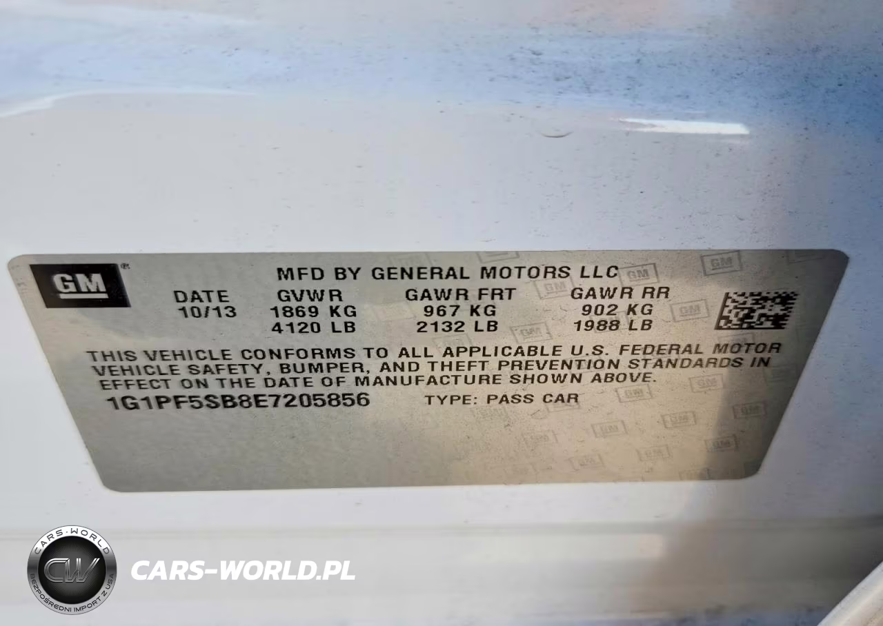 2014 Chevrolet Cruze Lt VIN:1G1PF5SB8E7205856 - 12