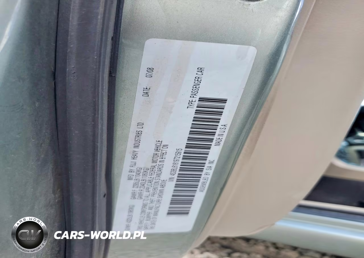 2009 Subaru Legacy 2.5I VIN:4S3BL616197215915 - 12