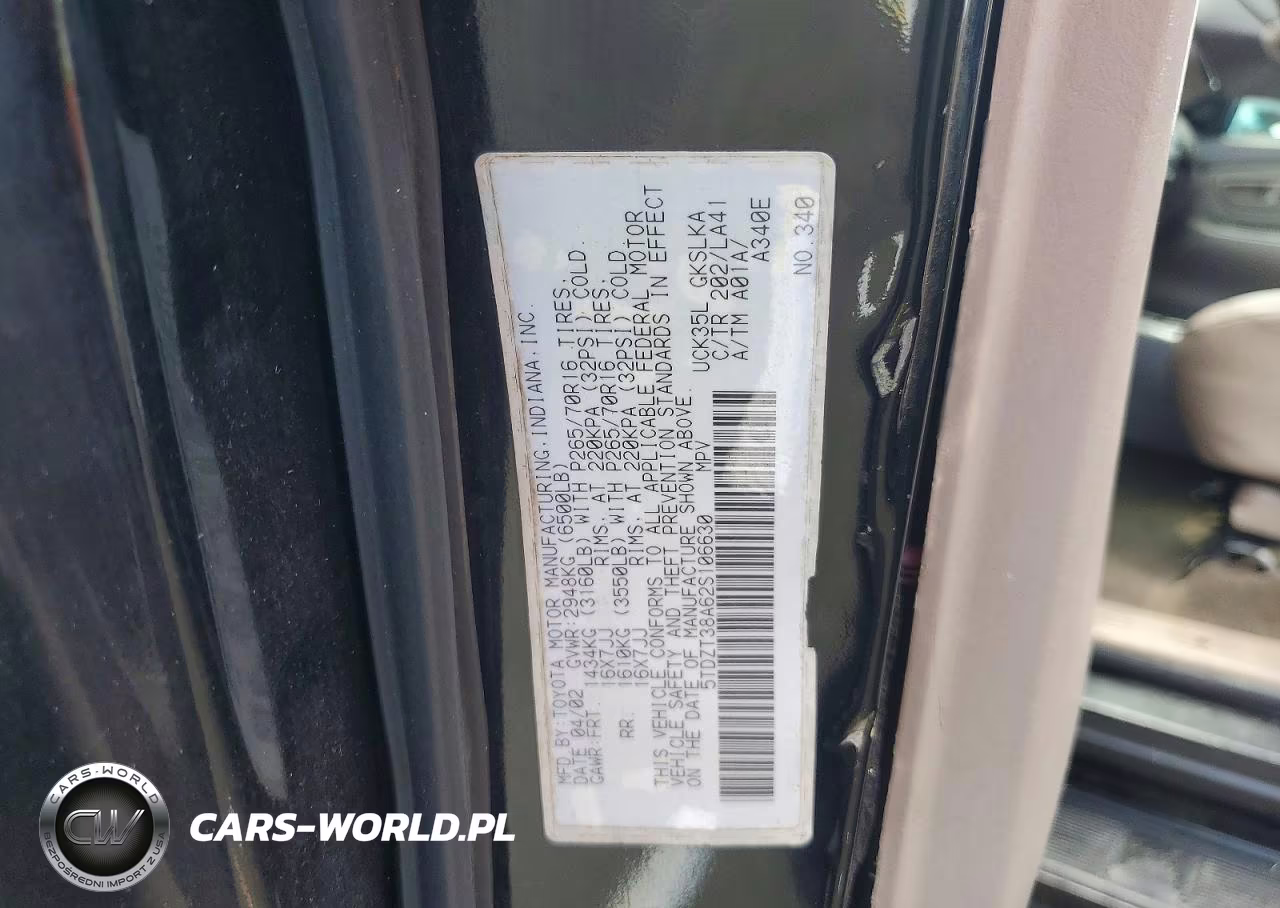 2002 Toyota Sequoia Limited VIN:5TDZT38A62S106630 - 13