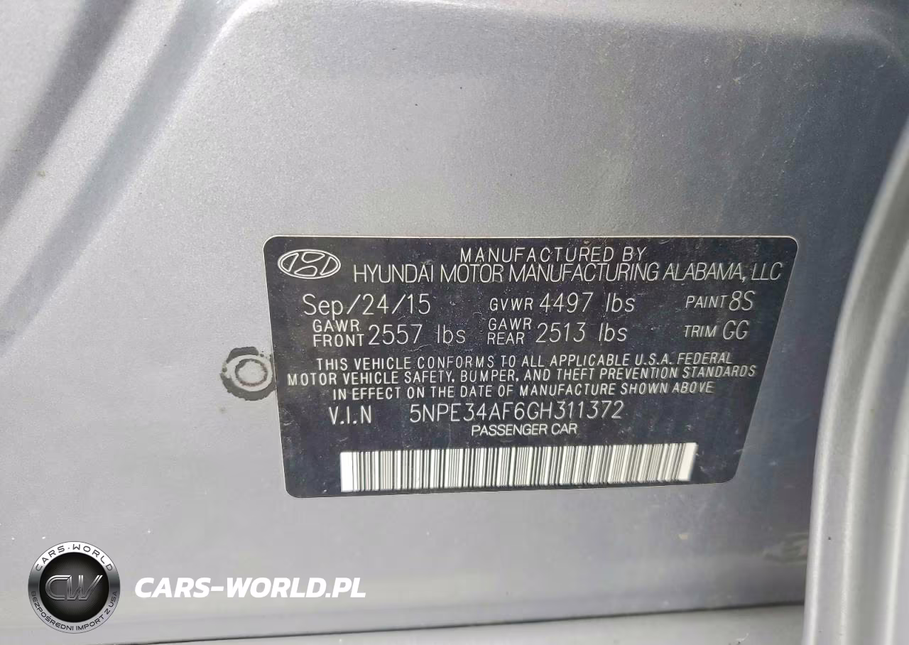 2016 Hyundai Sonata Sport VIN:5NPE34AF6GH311372 - 12
