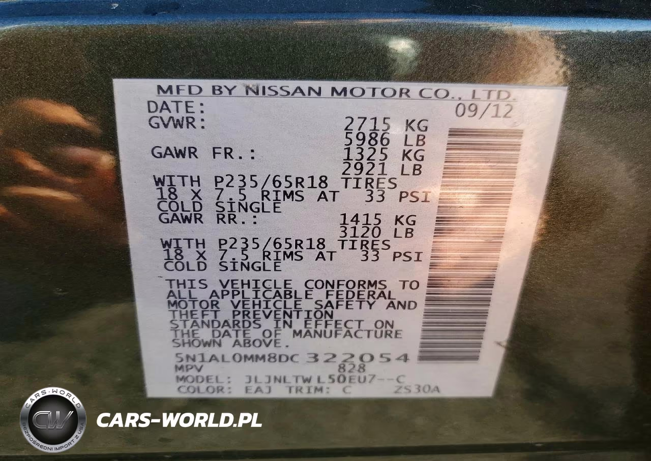 2013 Infiniti Jx35 Base VIN:5N1AL0MM8DC322054 - 13