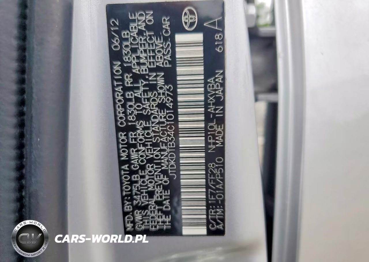 2012 Toyota Prius C Two VIN:JTDKDTB34C1014973 - 12