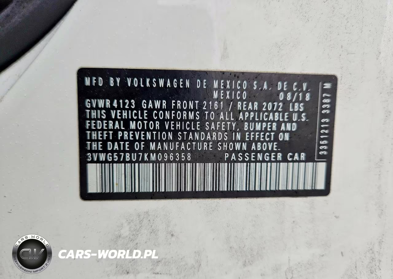 2019 Volkswagen Jetta Sel Premium VIN:3VWG57BU7KM096358 - 12