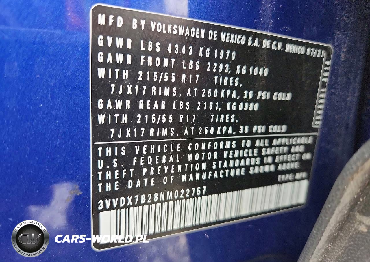 2022 Volkswagen Taos S VIN:3VVDX7B28NM022757 - 13