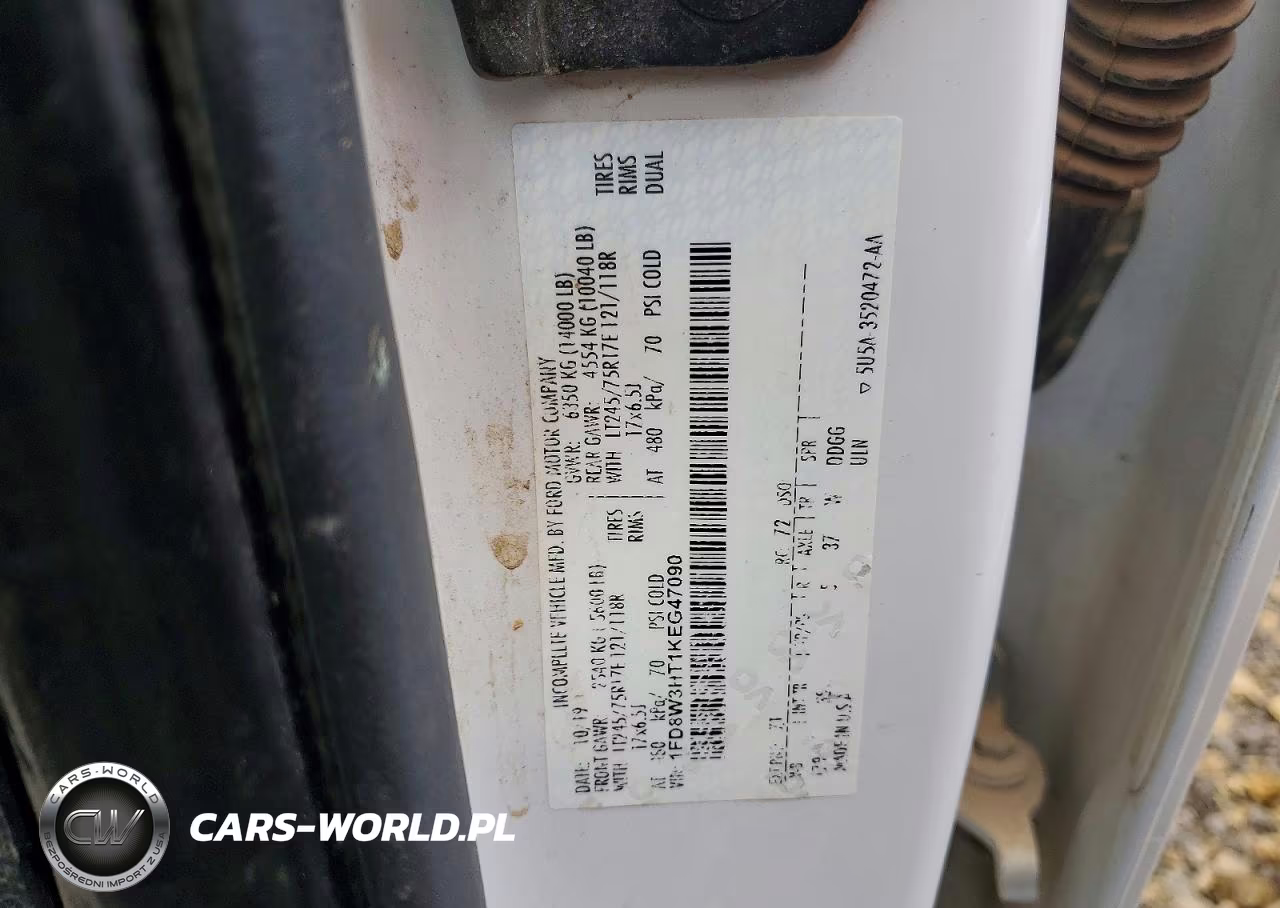 2019 Ford F350 Super Duty VIN:1FD8W3HT1KEG47090 - 12
