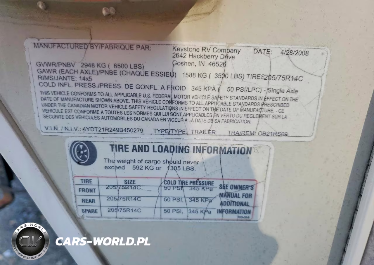 2009 Keystone Outback Camper VIN:4YDT21R249B450279 - 8