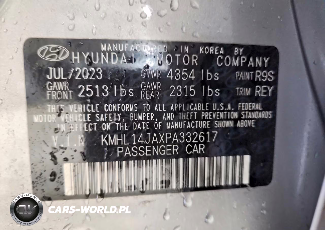 2023 Hyundai Sonata Sel VIN:KMHL14JAXPA332617 - 12