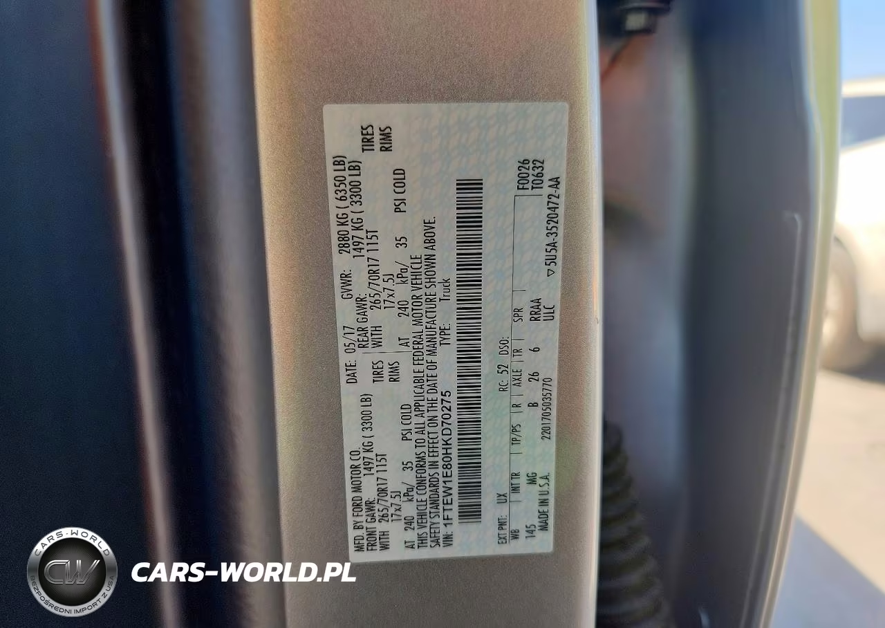 2017 Ford F150 Supercrew VIN:1FTEW1E80HKD70275 - 12