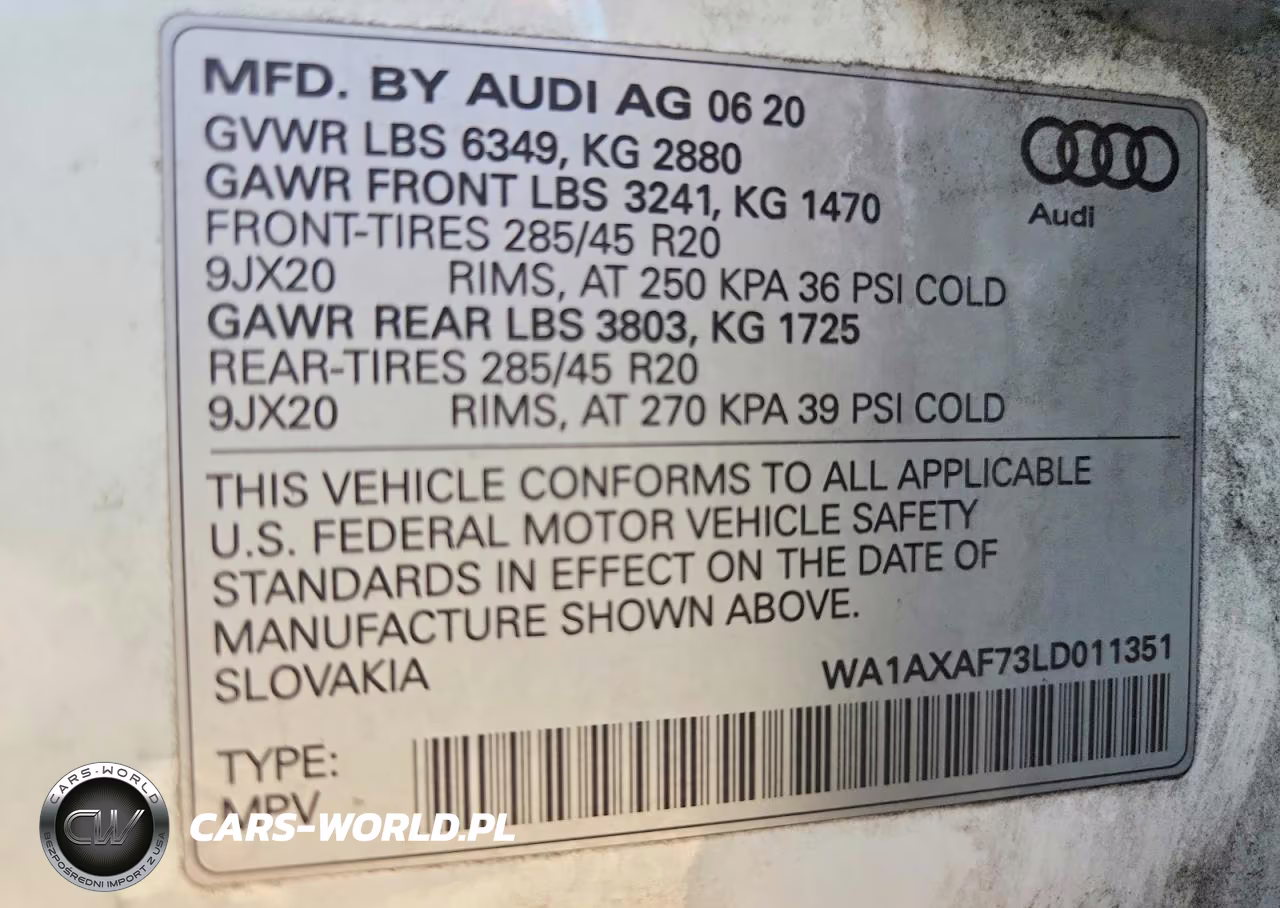 2020 Audi Q7 Premium VIN:WA1AXAF73LD011351 - 14