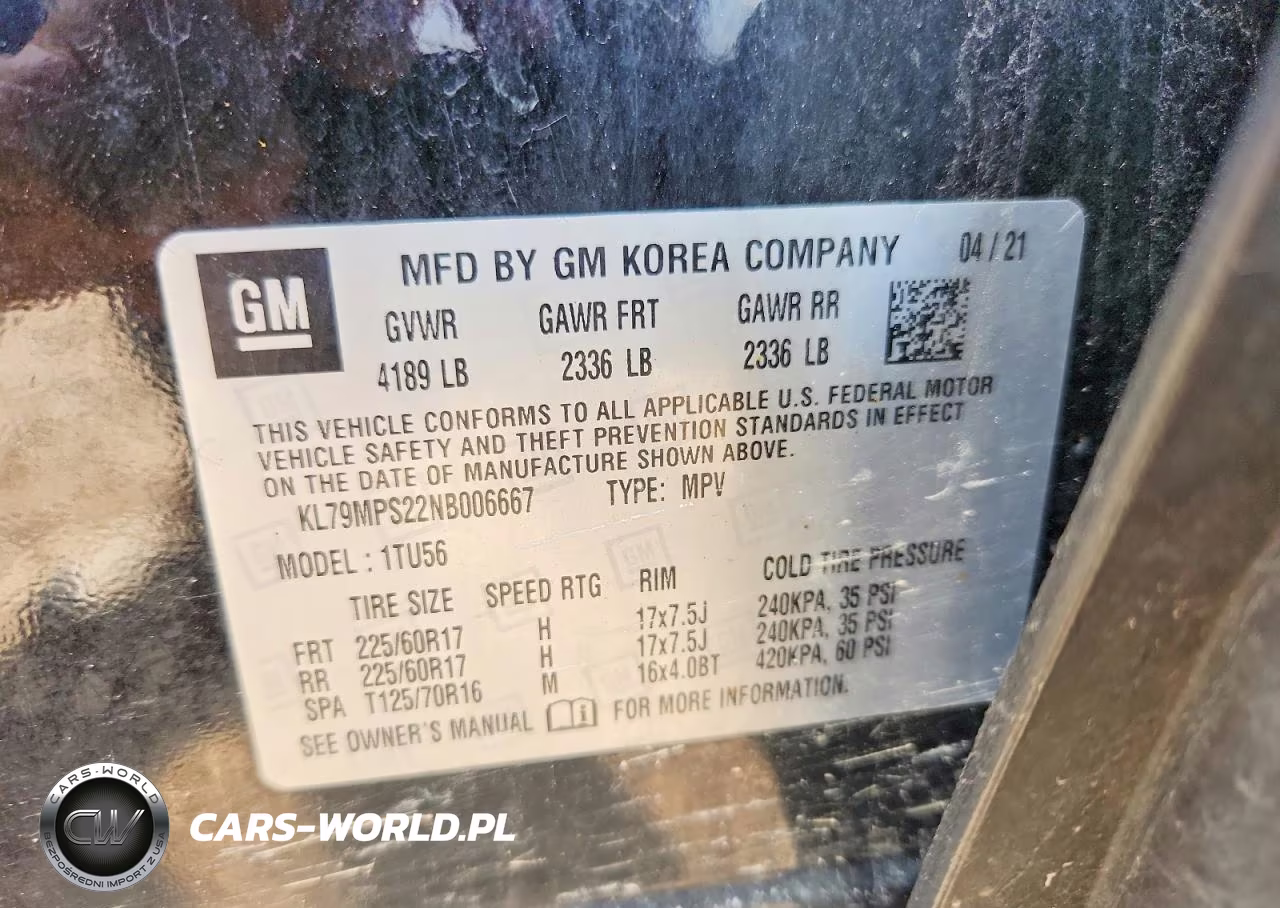 2022 Chevrolet Trailblazer Lt VIN:KL79MPS22NB006667 - 13