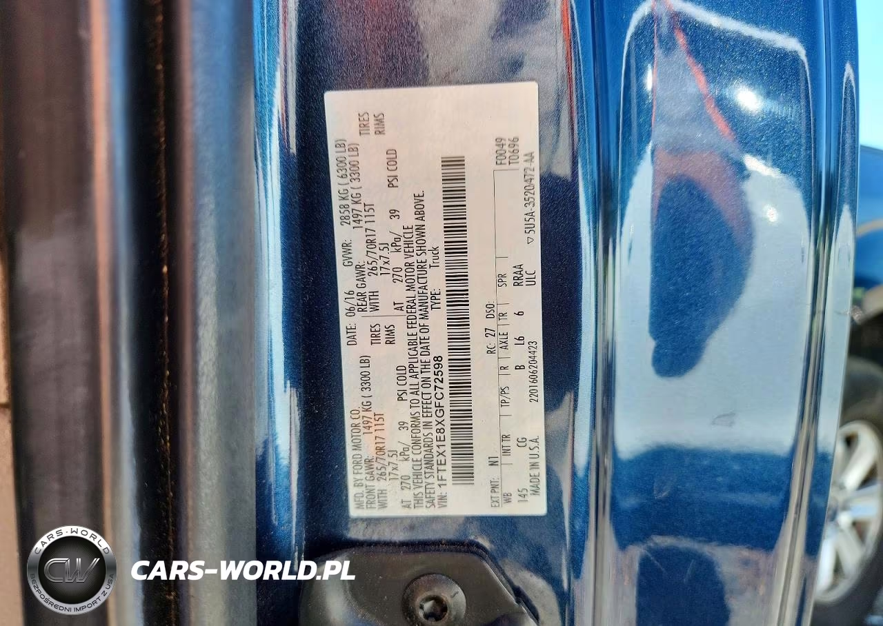 2016 Ford F150 Super Cab VIN:1FTEX1E8XGFC72598 - 12