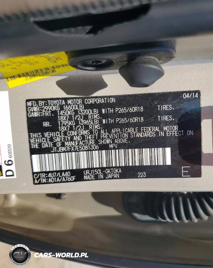 2014 Lexus Gx 460 VIN:JTJBM7FX7E5081306 - 13