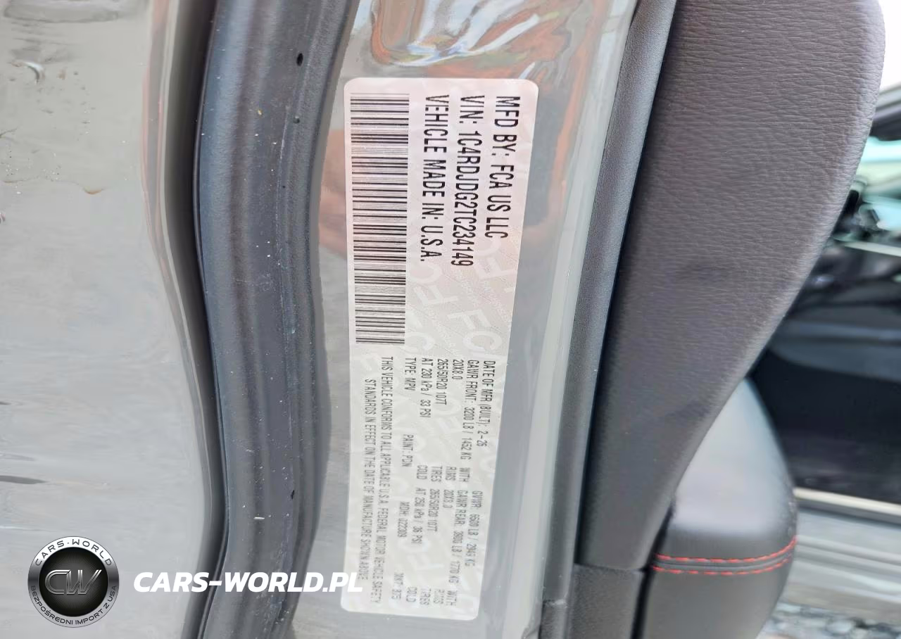 2026 Dodge Durango Gt VIN:1C4RDJDG2TC234149 - 13