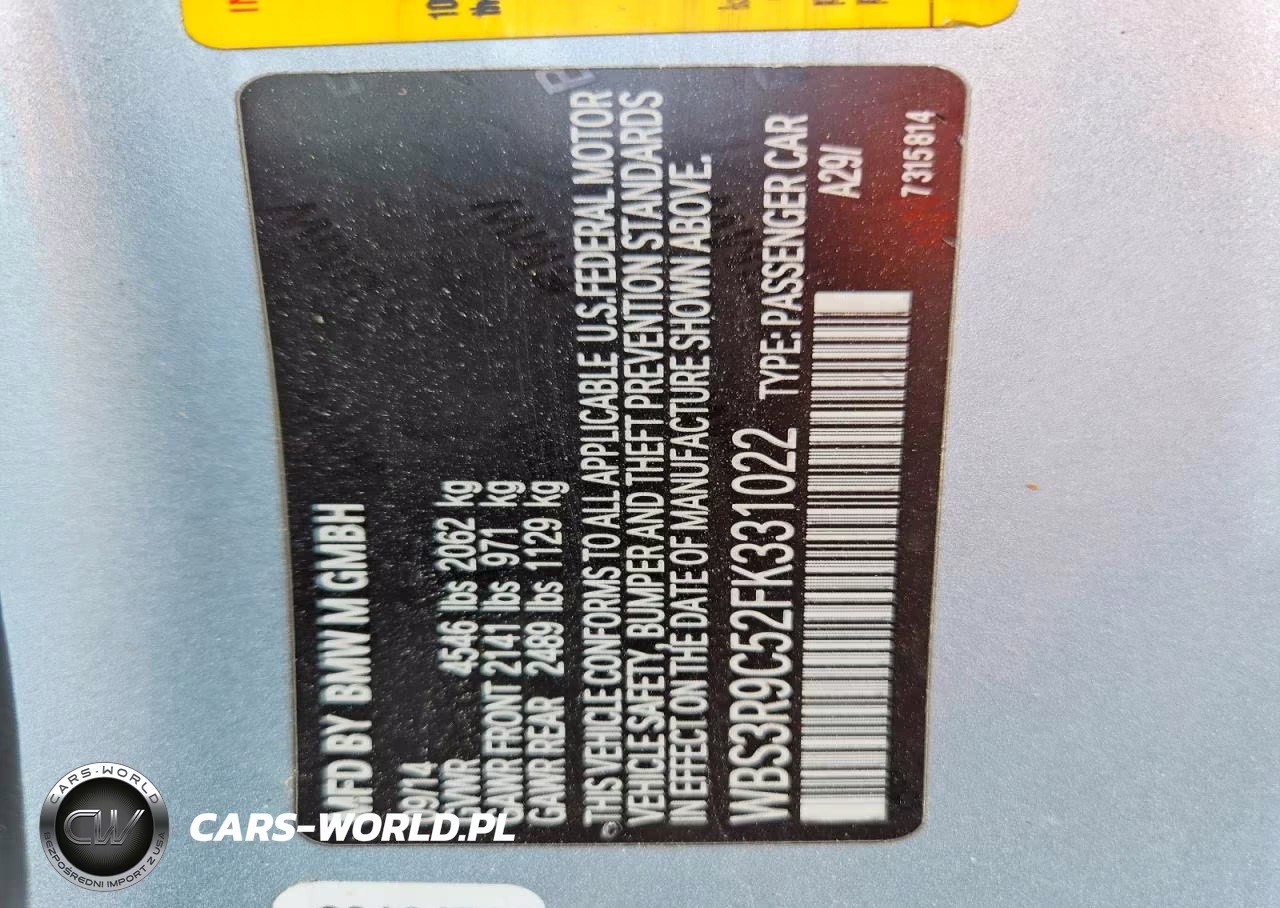 2015 BMW M4 VIN:WBS3R9C52FK331022 - 13