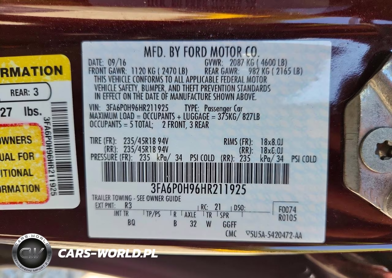 2017 Ford Fusion Se VIN:3FA6P0H96HR211925 - 12