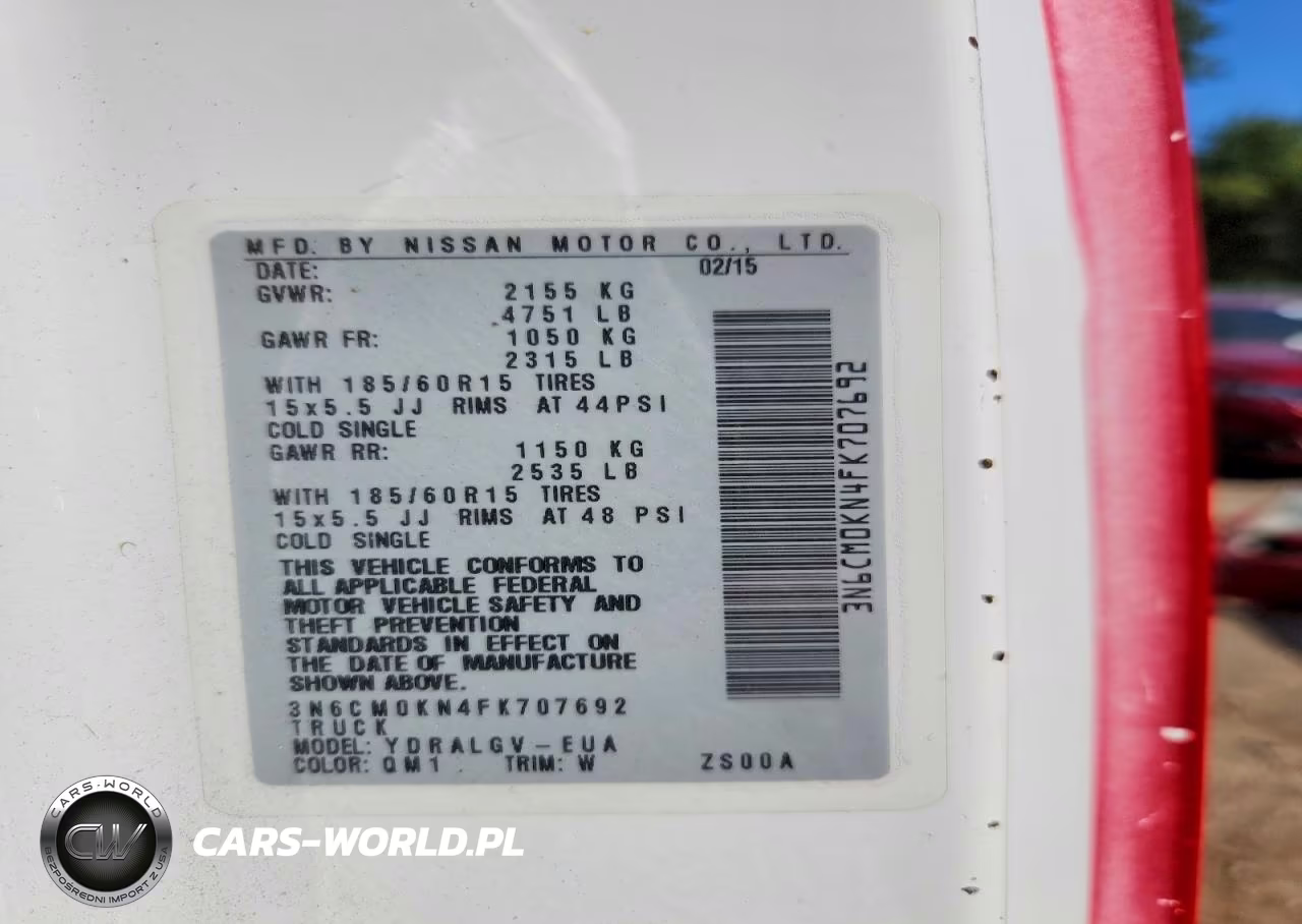 2015 Nissan Nv200 Sv VIN:3N6CM0KN4FK707692 - 14