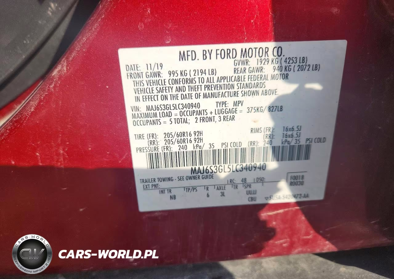 2020 Ford Ecosport Se VIN:MAJ6S3GL5LC340940 - 13