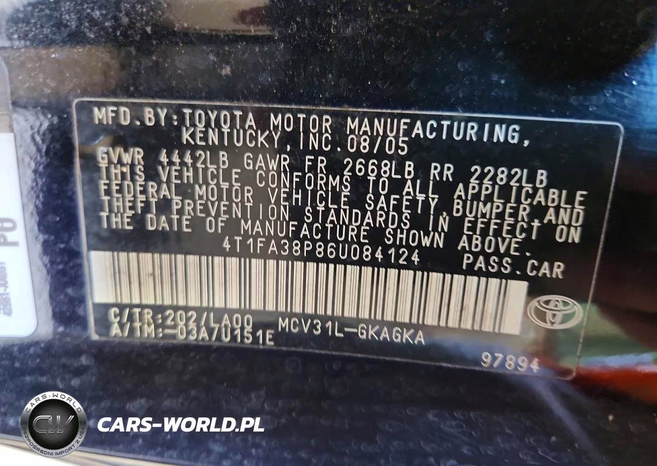 2006 Toyota Camry Solara Sle V6 VIN:4T1FA38P86U084124 - 12