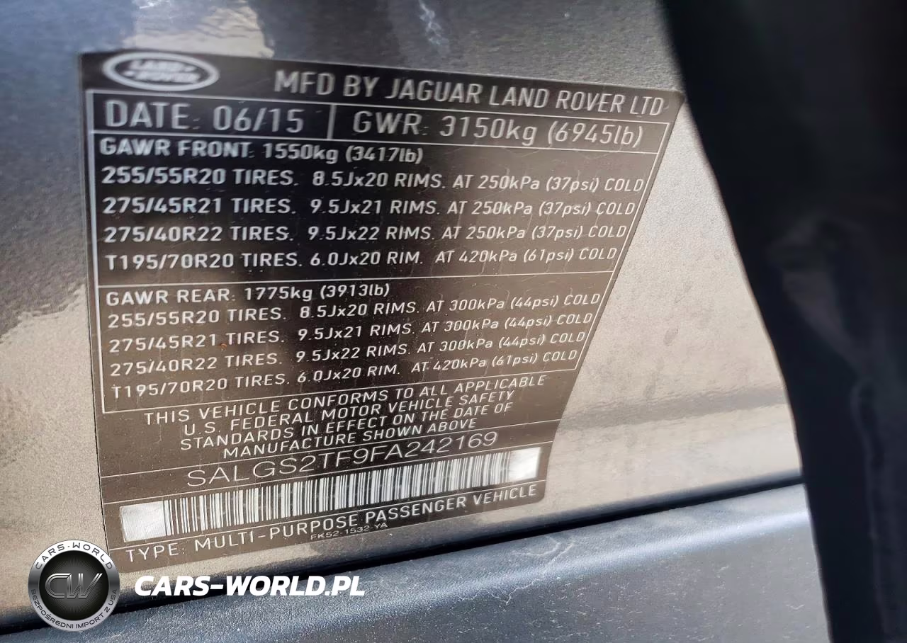 2015 Land Rover Range Rover Supercharged VIN:SALGS2TF9FA242169 - 12