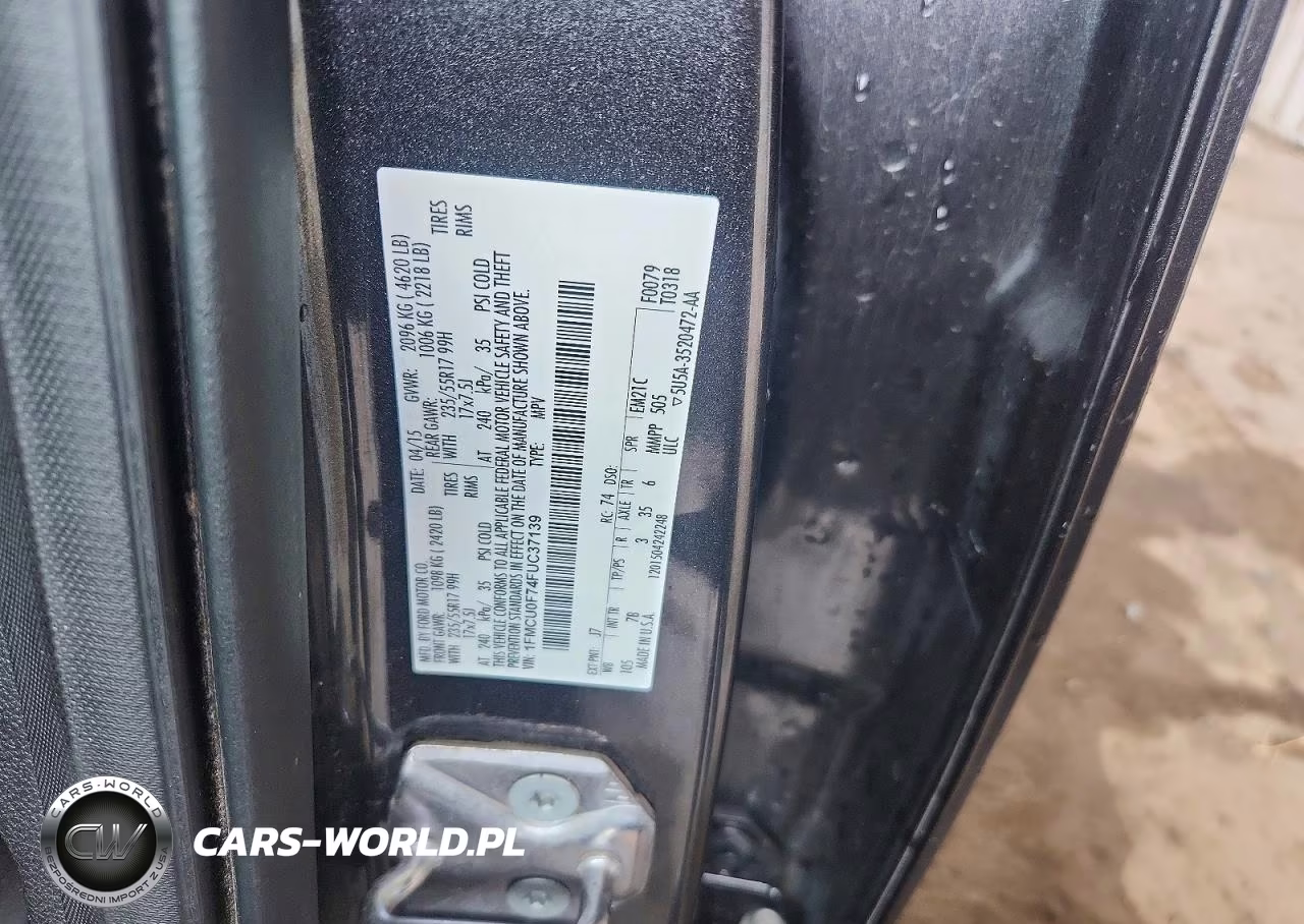 2015 Ford Escape S VIN:1FMCU0F74FUC37139 - 12