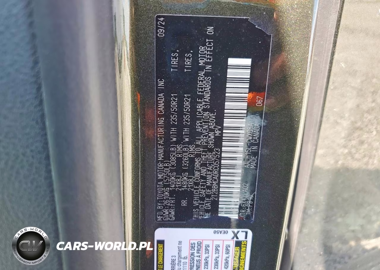 2024 Lexus Rx 350H Luxury VIN:2T2BBMCA0RC057523 - 12
