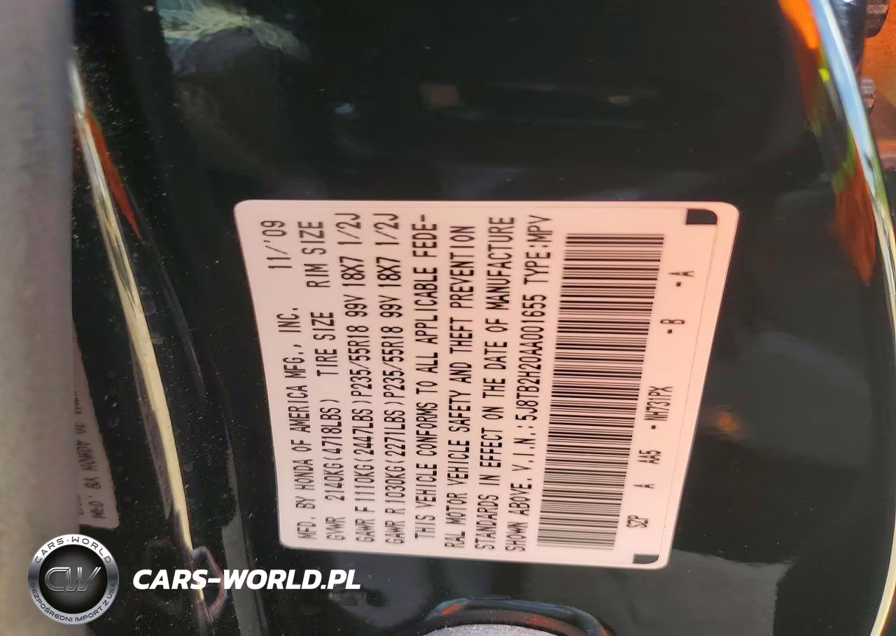 2010 Acura Rdx VIN:5J8TB2H20AA001655 - 12