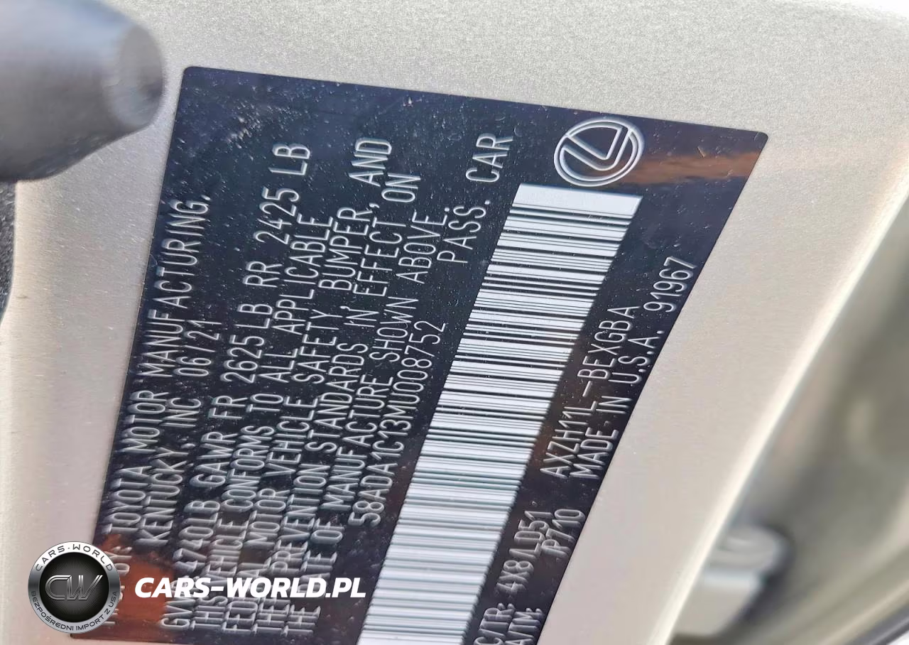2021 Lexus Es 300H VIN:58ADA1C13MU008752 - 12