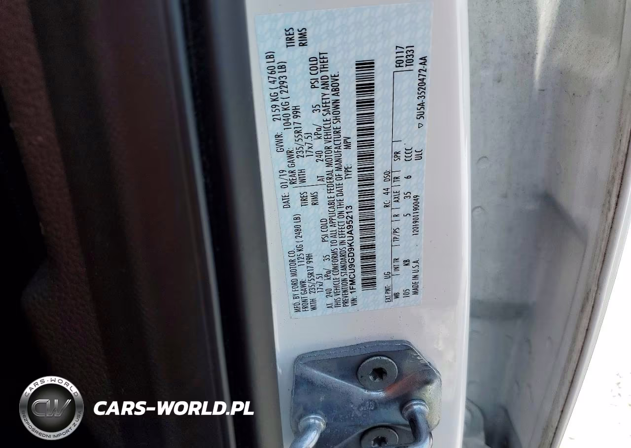2019 Ford Escape Se VIN:1FMCU9GD9KUA95213 - 13