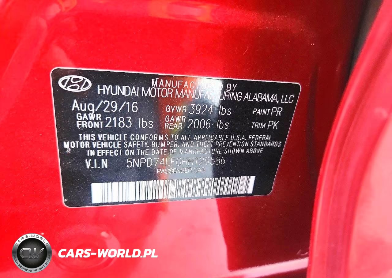 2017 Hyundai Elantra Se VIN:5NPD74LF0HH126586 - 13