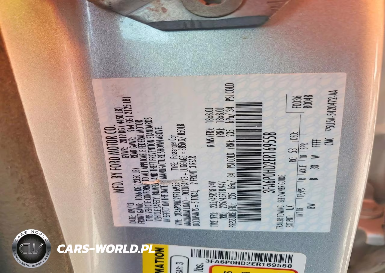 2014 Ford Fusion Se VIN:3FA6P0HD2ER169558 - 12