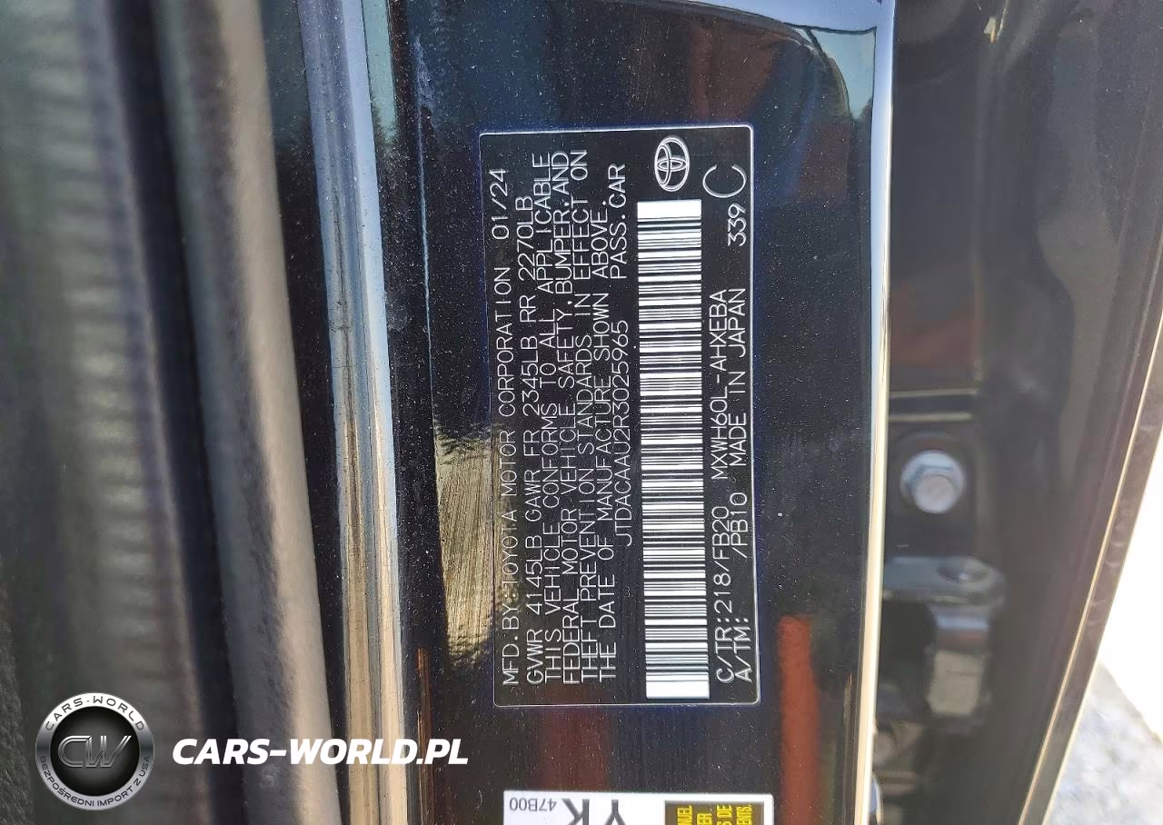 2024 Toyota Prius Le VIN:JTDACAAU2R3025965 - 12