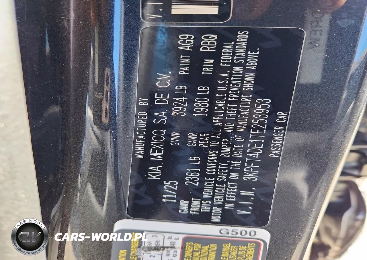 2026 Kia K4 Lxs VIN:3KPFT4DE1TE253953 - 12